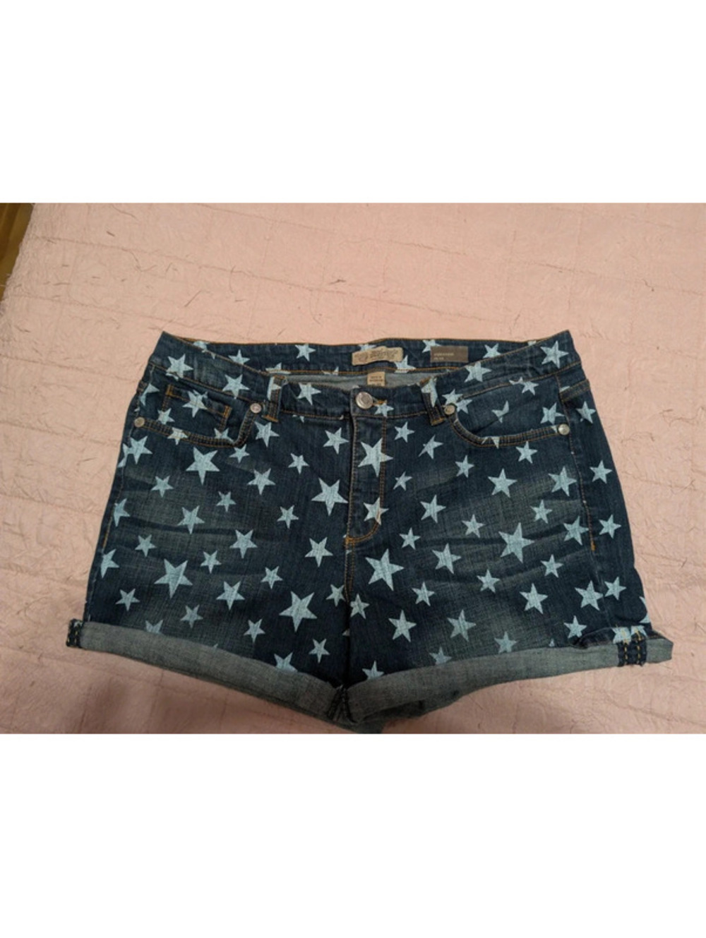 Nine West Vintage America Collection Denim Star Print Shorts